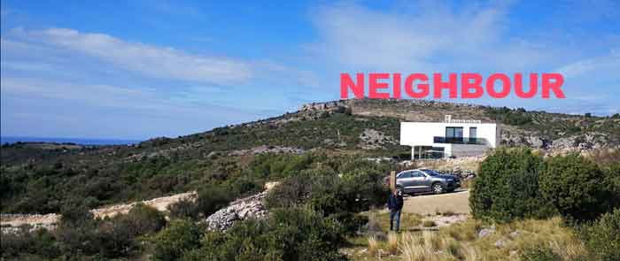 Neighbouring house on the hillside overlooking the Adriatic